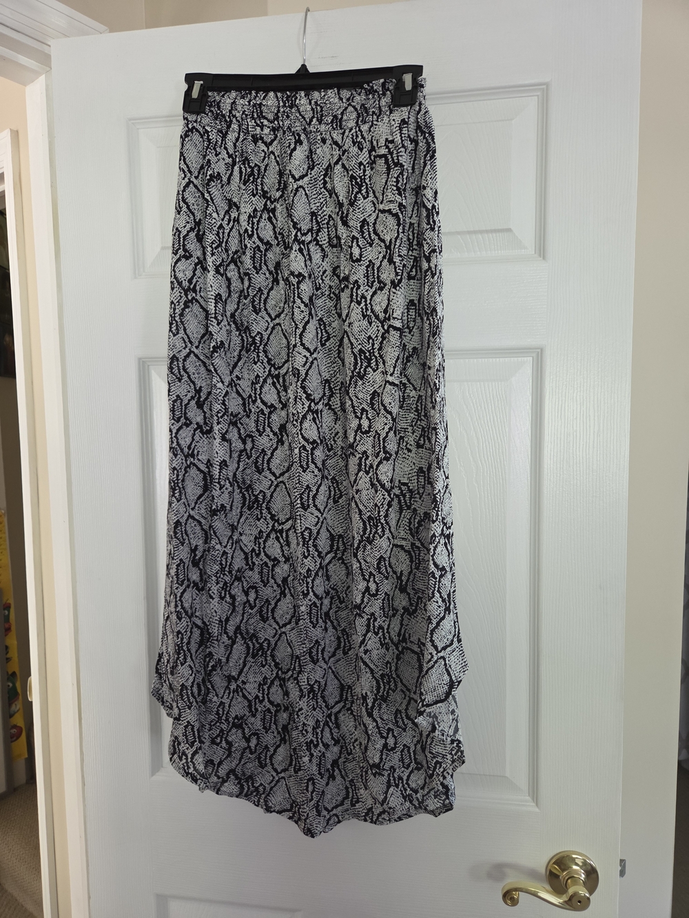 Black & White Snake Print Maxi Skirt JoeB Small